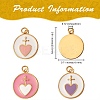 6Pcs 3 Colors Brass Pendants ZIRC-SZ0001-47-2