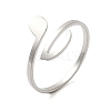 Non-Tarnish 304 Stainless Steel Open Cuff Rings for Women RJEW-N048-05P-1