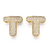Brass Micro Pave Cubic Zirconia Pendants KK-N254-06G-T-1