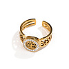304 Stainless Steel with Crystal Rhinestone Cuff Rings FS-WG1CD73-05-1