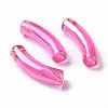 UV Plating Transparent Rainbow Iridescent Acrylic Beads X-OACR-A016-01H-1