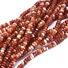 Natural Banded Agate/Striped Agate Beads Strands G-D0005-38-1