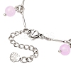 Stainless Steel and Natural & Dyed Malaysia Jade Charm Bracelets BJEW-JB12418-01-4