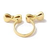 Bowknot Brass Micro Pave Clear Cubic Zirconia Open Cuff Rings for Women LS-RJEW-C098-15G-3