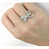 Bowknot Alloy with Crystal Rhinestone Finger Rings for Women FS-WG361F1-04-4