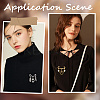 32Pcs 4 Colors Alloy Brooch Findings FIND-SC0014-87-4