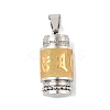 Buddhist Healing Prayer Wheel 304 Stainless Steel Pendants STAS-F168-67B-PG-1