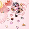 50Pcs Glass Pendants PALLOY-FS00030-8