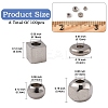 100Pcs 4 Style 304 Stainless Steel Spacer Beads STAS-YW0002-81-2