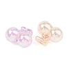 UV Plating Transparent Crackle Acrylic Beads MACR-K361-51-2