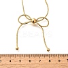 304 Stainless Steel Bowknot Pendant Snake Chain Necklaces for Women NJEW-R014-01G-3