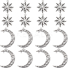 60Pcs 2 Style Tibetan Style Alloy Pendants TIBEP-SC0002-75-1