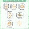 24Pcs 6 Styles Alloy Pendants FIND-SC0003-82-2