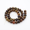 Natural Chinese Writing Stone Round Bead Strands G-J302-13-3mm-2