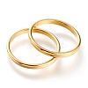 Ion Plating(IP) 304 Stainless Steel Plain Band Rings RJEW-B0006-7-01G-2