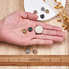 8Pcs 4 Colors Brass Micro Pave Black & Green Cubic Zirconia KK-KS0001-19-5