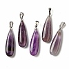 Natural Amethyst Pendants G-Q192-07P-03-1