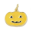 Halloween Theme Brass Enamel Pendants KK-L248-01G-04-1