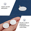   2Pcs 925 Sterling Silver Stamping Blank Tag Pendants STER-PH0001-15-4