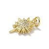 Brass Micro Pave Cubic Zirconia Pendants KK-M300-06G-01-2