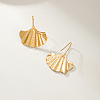 Minimalist 201 Stainless Steel Ginkgo Leaf Earrings for Women JX5864-4