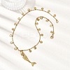 304 Stainless Steel Fish Pendant Necklaces for Women NJEW-F362-01G-1