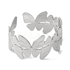 Butterfly 304 Stainless Steel Bangles for Women BJEW-B104-05P-2