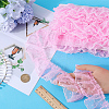 10M Polyester Pleated Lace Trim Ribbon DIY-GF0009-03A-3