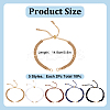 10Pcs 5 Colors Braided Nylon Cord Slider Bracelet Makings AJEW-GO00047-2