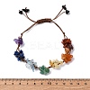 Adjustable Natural Chakra Gemstone Braided Bead Bracelets for Women BJEW-U035-02H-5