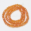 Electroplate Transparent Glass Beads Strands EGLA-A034-T6mm-H12-2