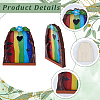 Wood Fairy Door for Garden Yard Tree Decoration AJEW-WH20002-58C-6