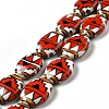 Handmade Printed Porcelain Beads PORC-F005-01E-4