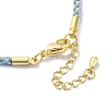 Polyester Cord Braided Bracelet Makings MAK-Z003-01G-05-3