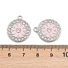 304 Stainless Steel with Enamel and Rhinestone Pendants STAS-Z166-12P-3
