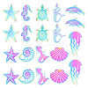 20Pcs 10 Styles Ion Plating(IP) 201 Stainless Steel Etched Metal Embellishments Pendants STAS-CA0002-35-1
