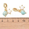 Ocean Brass Enamel European Dangle Charms KK-H278-06G-3