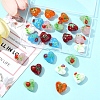 24Pcs 6 Colors Handmade Bumpy Millefiori Glass Beads LAMP-FS0001-39-7