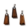 Natural Tiger Eye Faceted Pendants G-F774-02E-1