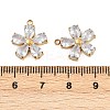 304 Stainless Steel Micro Pave Cubic Zirconia Pendants STAS-I352-07G-A01-4