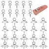 30Pcs 3 Styles 201 & 304 Stainless Steel Cup Peg Bails Charms STAS-LP0001-27-1