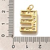 Brass Micro Pave Clear Cubic Zirconia Pendants KK-G521-01G-E-3