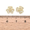 Brass Micro Pave Clear Cubic Zirconia Bead Caps KK-Q071-11G-02-3