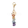 7 Chakra Natural Mixed Gemstone Chip Pendant Decorations HJEW-JM01023-2