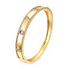 Cubic Zirconia Word Love Hinged Bangle BJEW-N014-021A-1