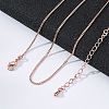 Long-Lasting Plated Brass Curb Chain Necklaces NJEW-K112-07RG-NF-2