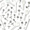 40Pcs 8 Styles Tibetan Style Alloy Pendants TIBEP-FS0001-44-2