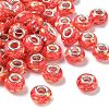 Transparent Resin Rondelle European Beads RESI-S023-30-1