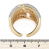 Brass Micro Pave Clear Cubic Zirconia Cuff Rings for Women Men STAS-I109-03GP-5