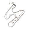 201 Stainless Steel Double Layer Snake Chain Necklaces STAS-B076-04P-1